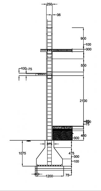 Column & Footing Detailed Section