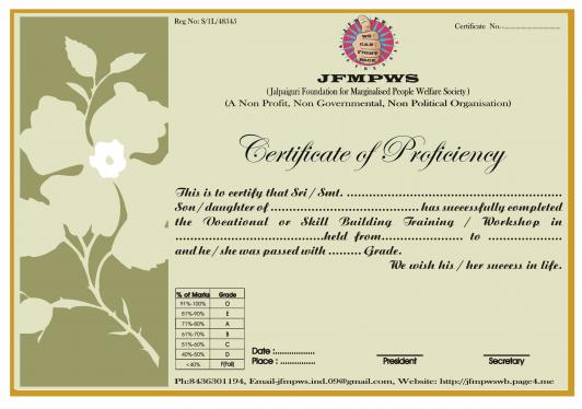 JFMPWS Certificate